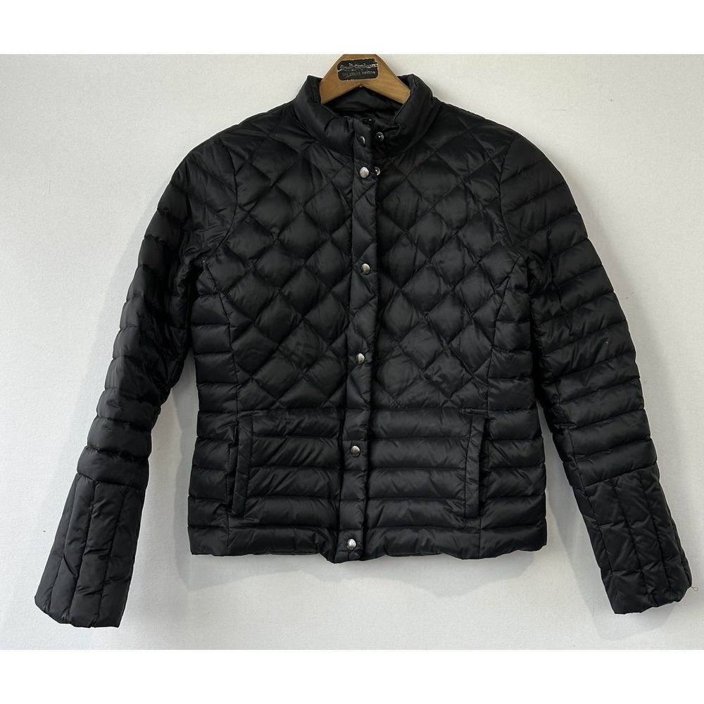 Lands' End Down Puffer Jacket Black Size XS Women's Basic Lightweight